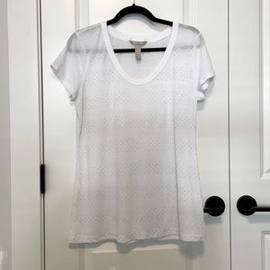 Banana Republic white t-shirt with bead detail